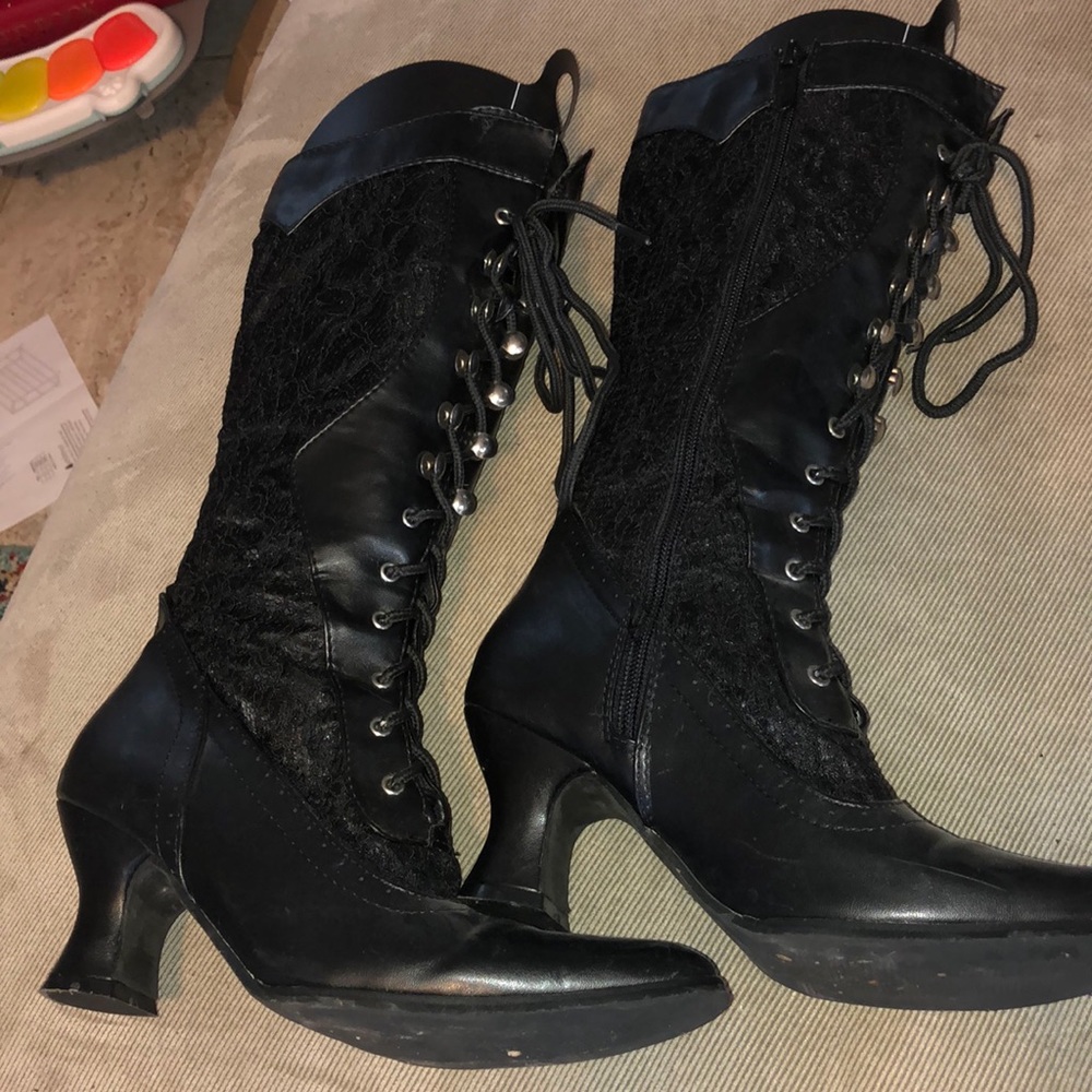 Ellie Women's 253-Rebecca Lace Heel Boot